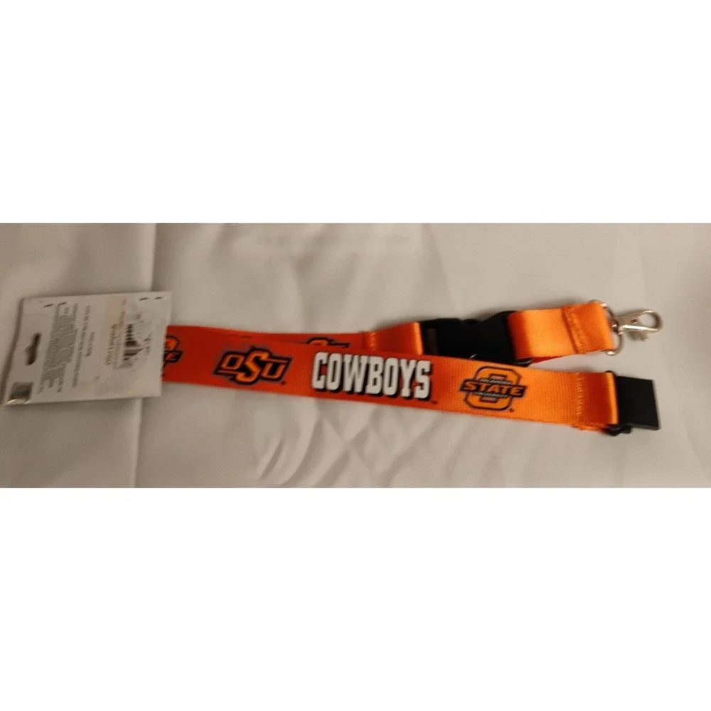 NWT Oklahoma State‎ Cowboys OSU Lanyard w/ Detachable Keychain Clip Pistol Pete